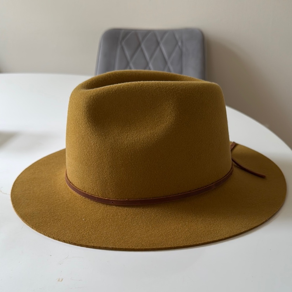 Brixton Mustard Fedora Hat